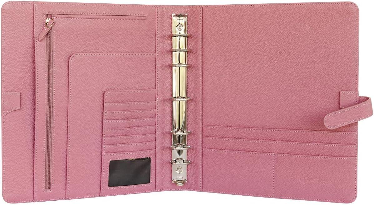 image:imageFranklinCovey Anna RingBound Binder for FranklinCovey Planners Leather with Snap Closure Pocket Nostalgia RoseNostalgia Rose