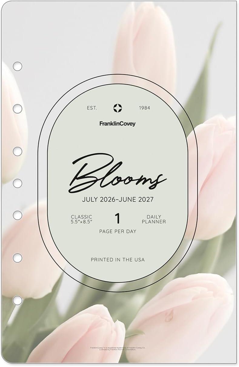 image:imageFranklinCovey Blooms Planner Refill One Page Per Day RingBound Classic Jan 2026 Dec 2026Jul 2026 Jun 2027