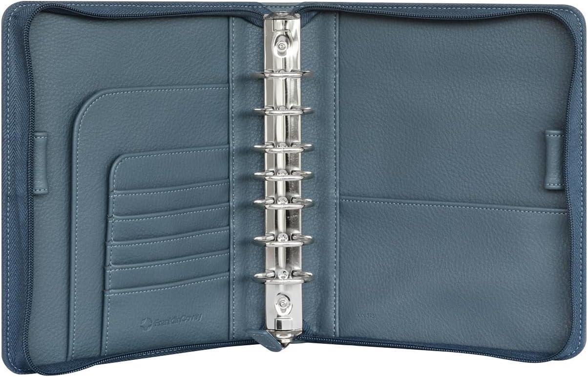 image:imageFranklinCovey Charlie Binder for RingBound FranklinCovey Planners Genuine Leather Zipper Closure Compact BlueBlue