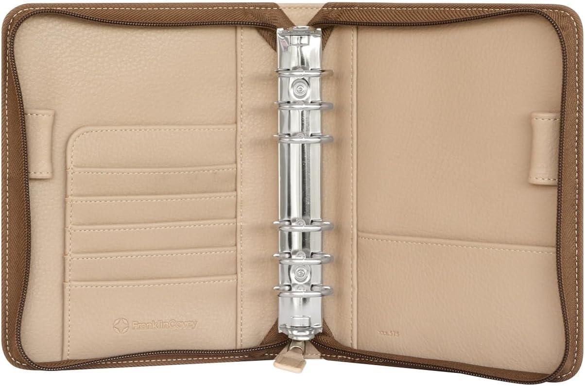 image:imageFranklinCovey Charlie Binder for RingBound FranklinCovey Planners Genuine Leather Zipper Closure Compact BlueTan