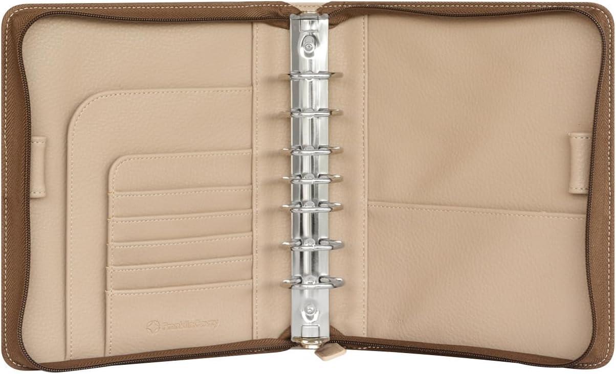 image:imageFranklinCovey Charlie Binder for RingBound FranklinCovey Planners Genuine Leather Zipper Closure Compact BlueTan