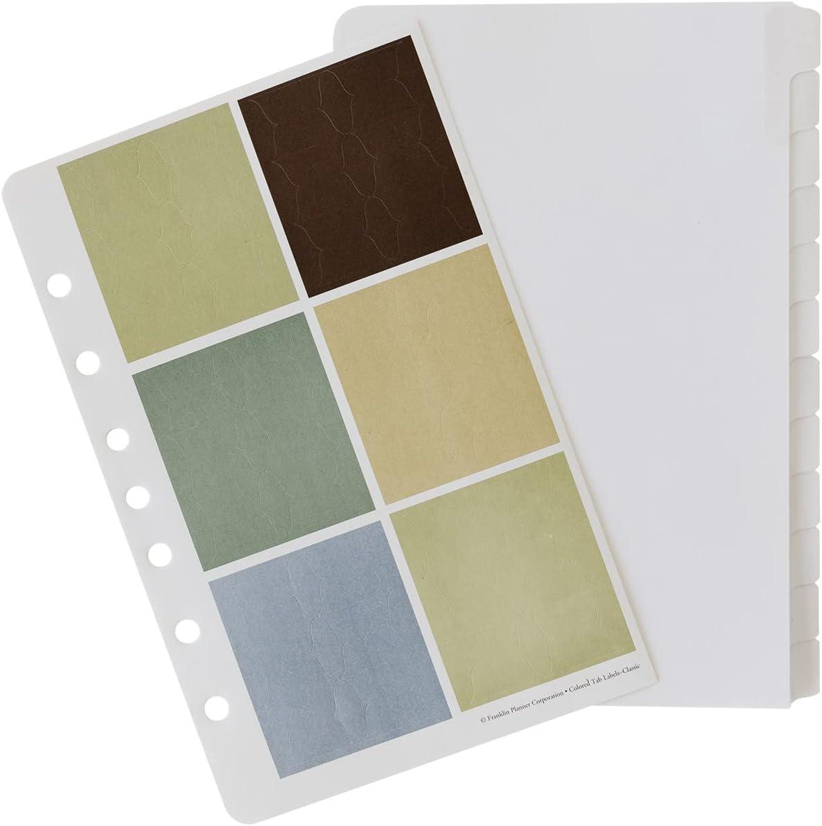 image:imageFranklinCovey Color Tabs for RingBound FranklinCovey Planners Personalize Your Color Tabbing System Compact 12 TabsClassic Size