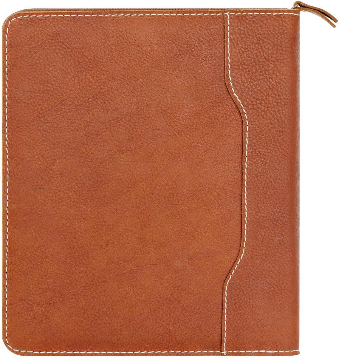 image:imageFranklinCovey Colt Cover for WireBound FranklinCovey Planners Genuine Leather Zipper Closure Classic RusticRustic