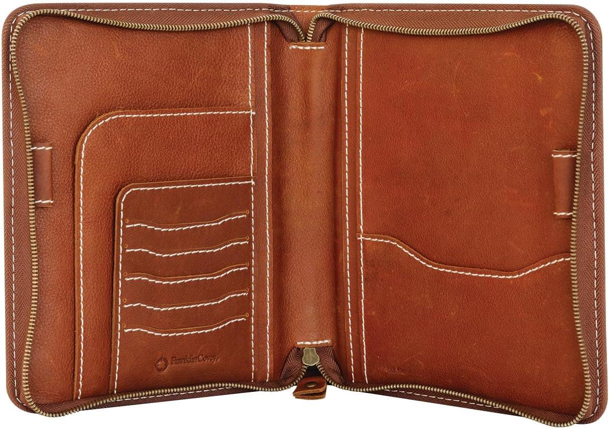 image:imageFranklinCovey Colt Cover for WireBound FranklinCovey Planners Genuine Leather Zipper Closure Classic RusticRustic