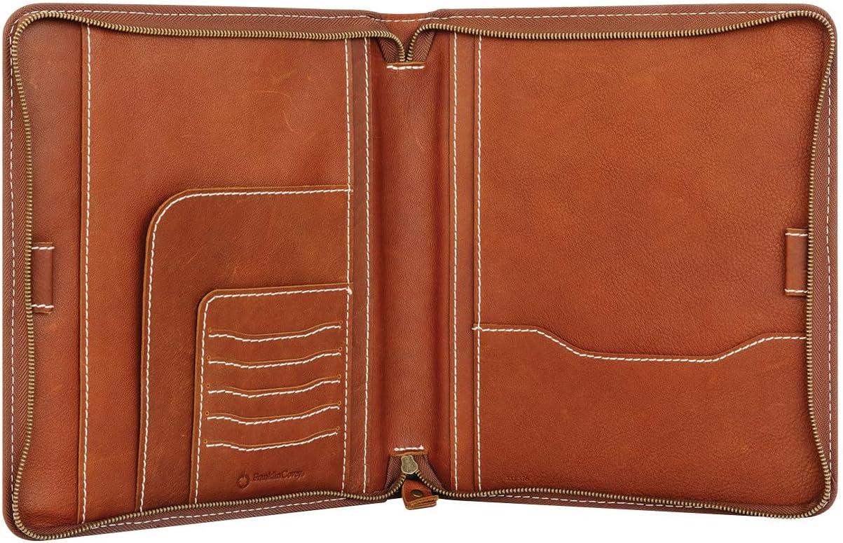image:imageFranklinCovey Colt Cover for WireBound FranklinCovey Planners Genuine Leather Zipper Closure Classic RusticRustic