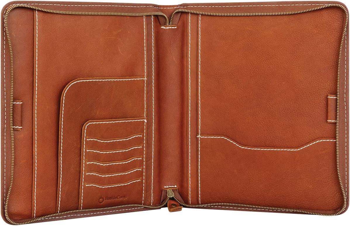 image:imageFranklinCovey Colt Cover for WireBound FranklinCovey Planners Genuine Leather Zipper Closure Classic RusticRustic