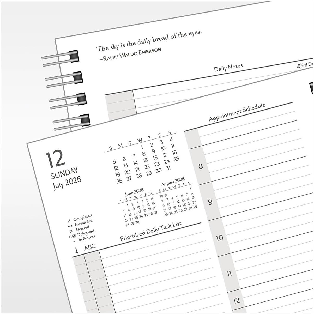 image:imageFranklinCovey Compass WireBound Planner Refill Two Pages Per Day Monarch Jul 2026 Jun 2027Jul 2026 Jun 2027