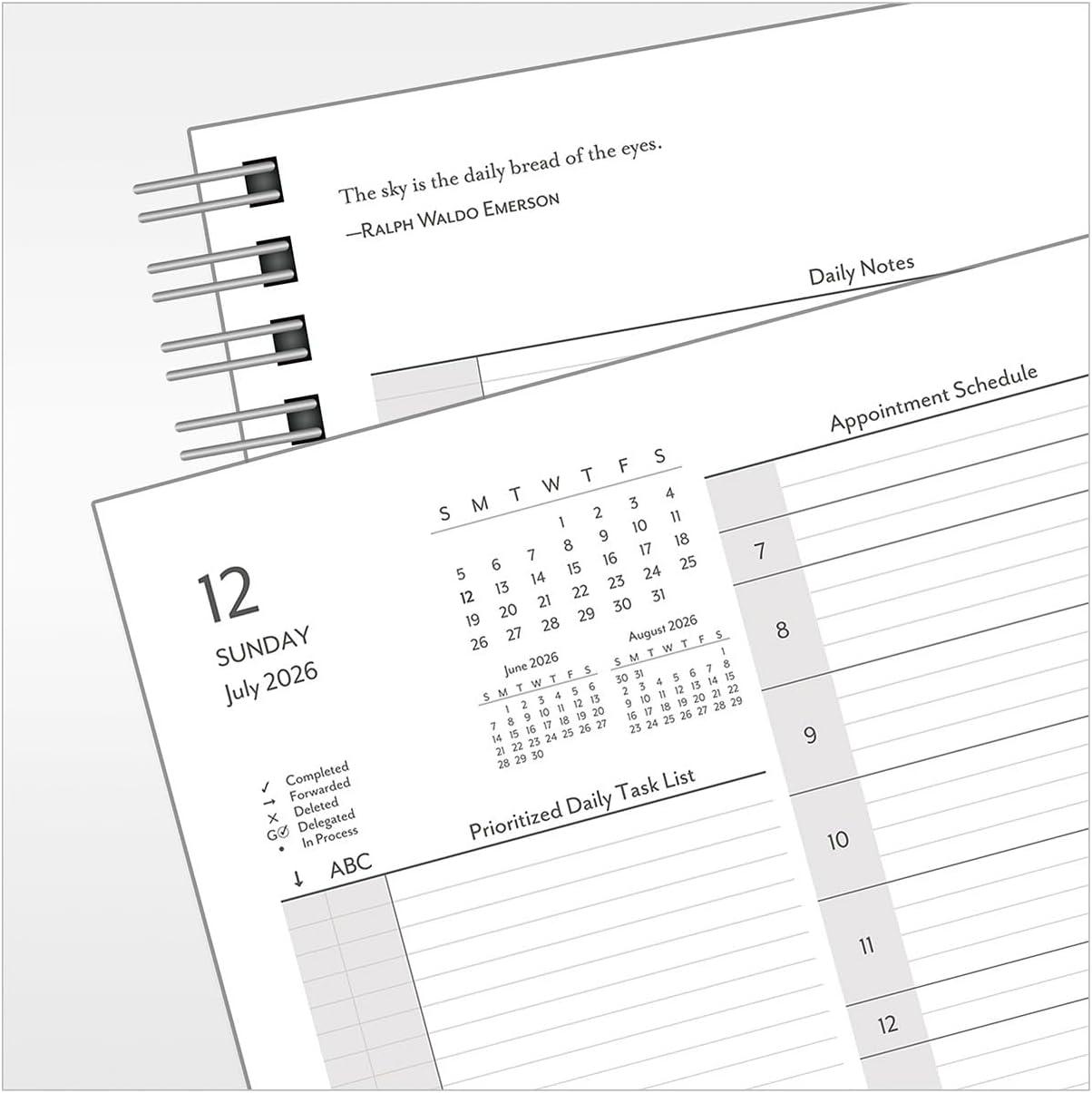 image:imageFranklinCovey Compass WireBound Planner Refill Two Pages Per Day Monarch Jul 2026 Jun 2027Jul 2026 Jun 2027