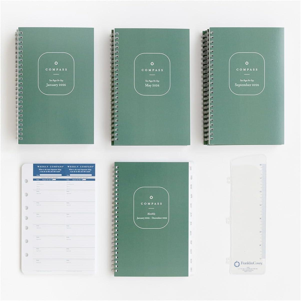 image:imageFranklinCovey Compass WireBound Planner Refill Two Pages Per Day Monarch Jul 2026 Jun 2027Jul 2026 Jun 2027