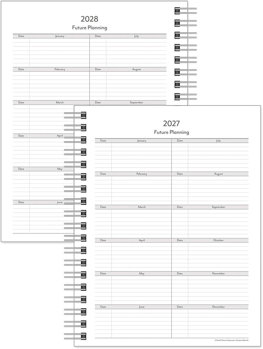 image:imageFranklinCovey Compass WireBound Planner Refill Two Pages Per Day Monarch Jul 2026 Jun 2027Jul 2026 Jun 2027