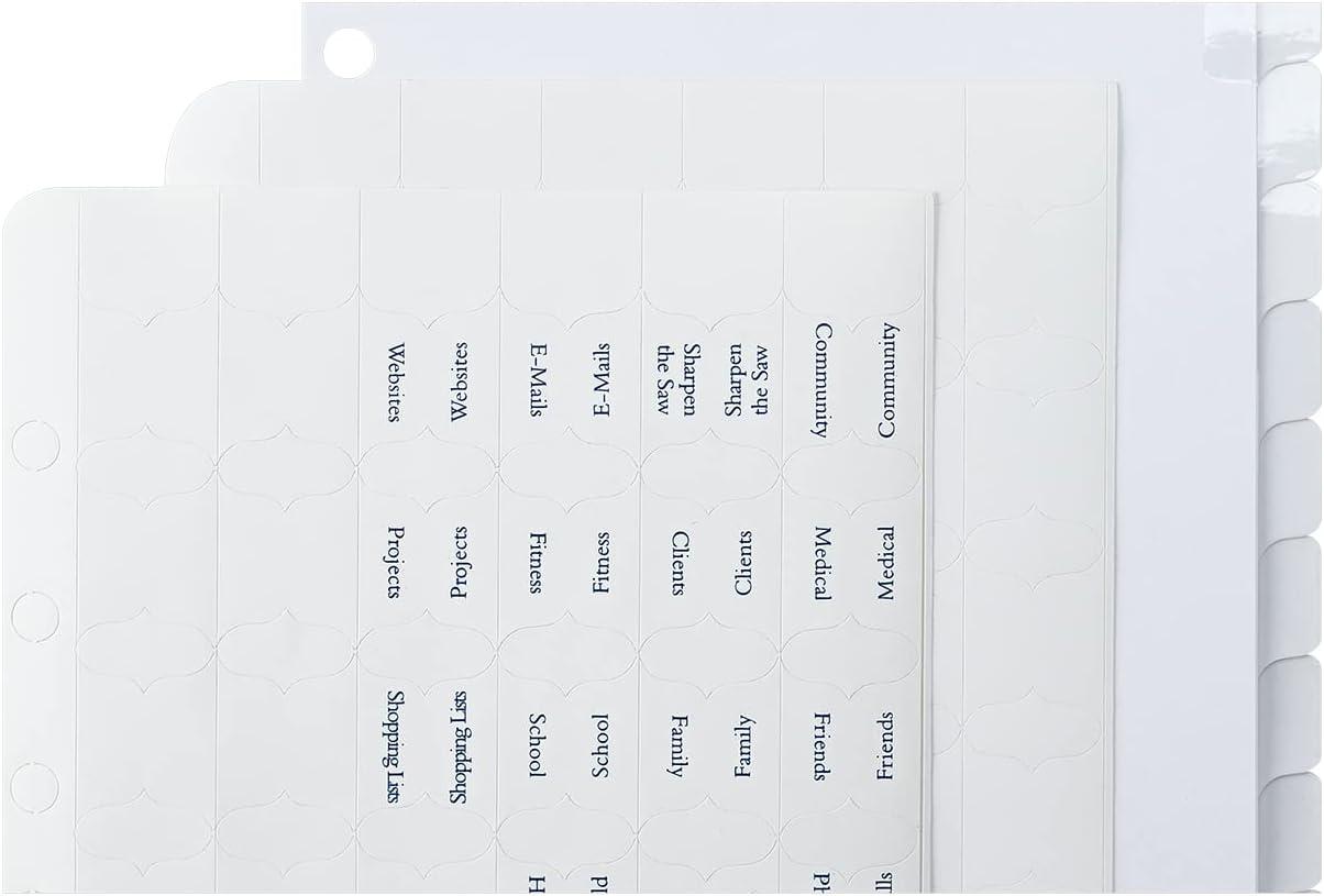 image:imageFranklinCovey Custom Tabs for RingBound FranklinCovey Planners Personalize Your Tabbing System Classic 12 TabsClassic Size