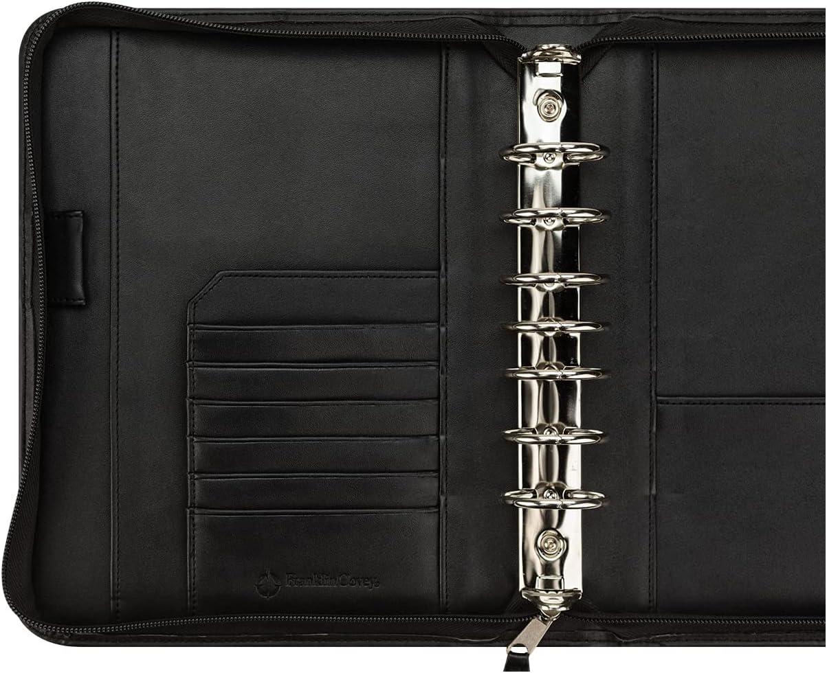 image:imageFranklinCovey FC Basics RingBound Binder for FranklinCovey Planners Simulated Leather Zipper Binder Classic BlackBlack