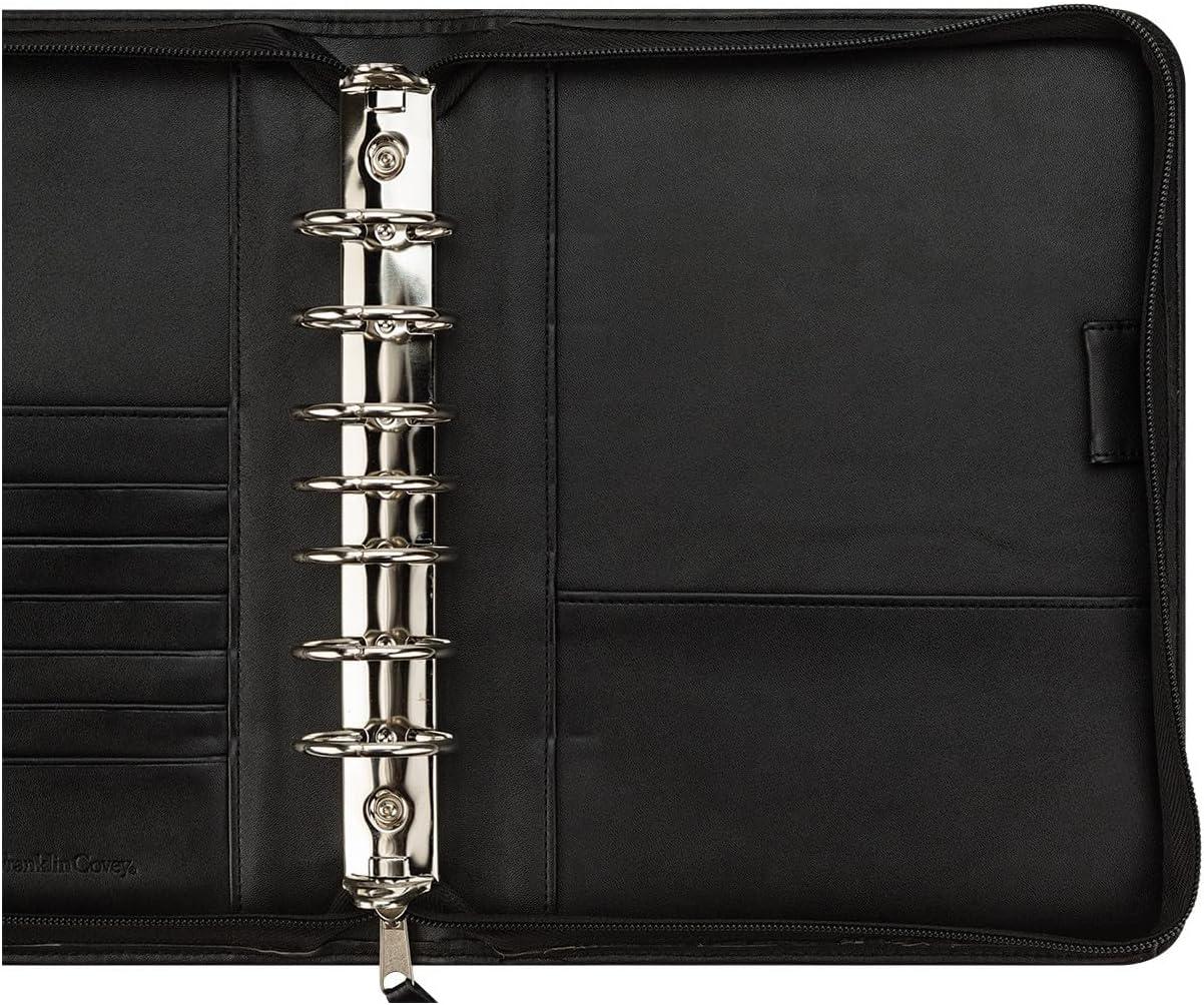 image:imageFranklinCovey FC Basics RingBound Binder for FranklinCovey Planners Simulated Leather Zipper Binder Classic BlackBlack