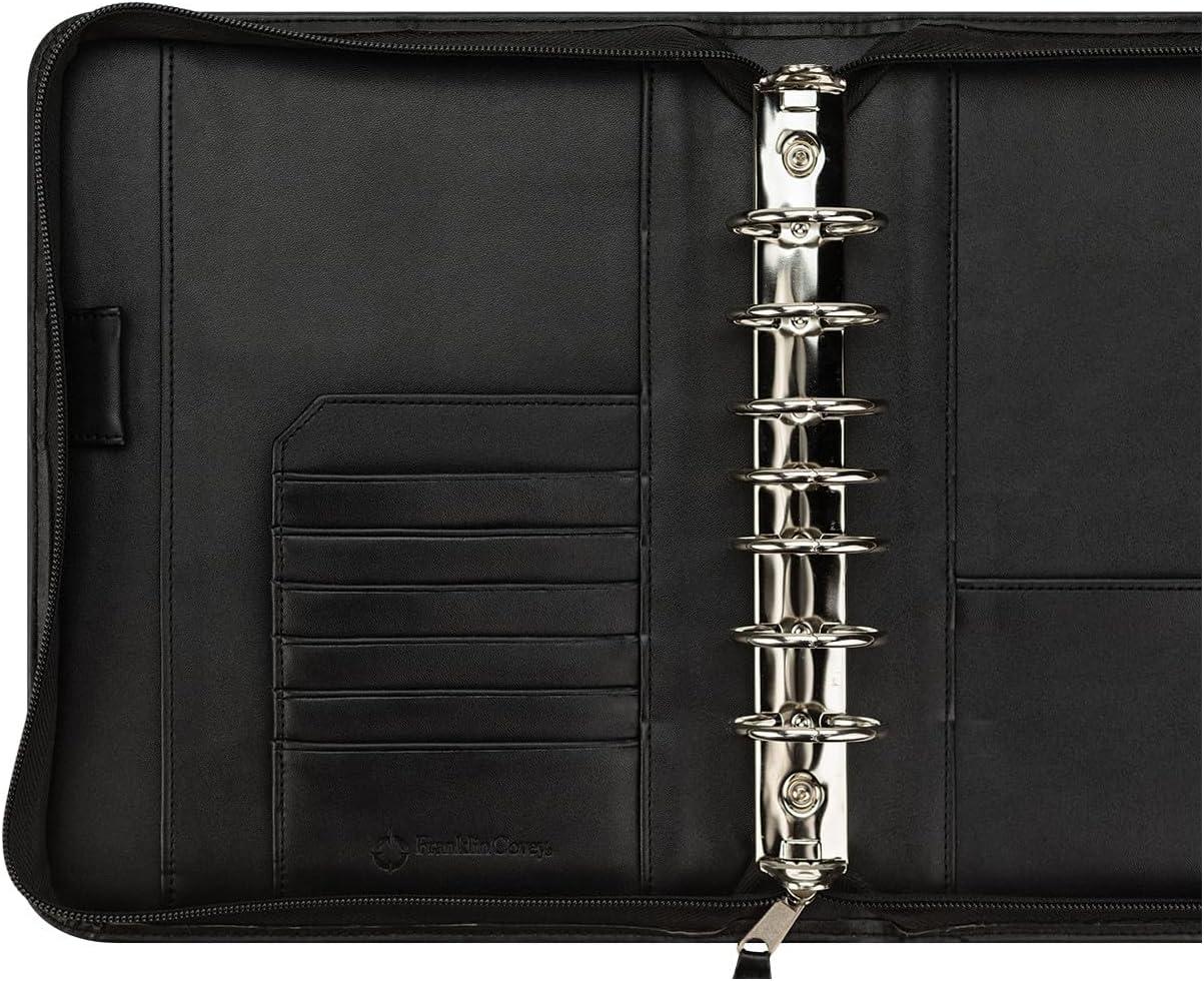 image:imageFranklinCovey FC Basics RingBound Binder for FranklinCovey Planners Simulated Leather Zipper Binder Classic BlackBlack