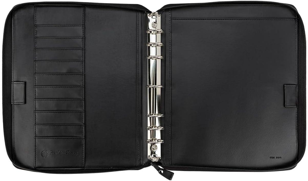 image:imageFranklinCovey FC Basics Spacemaker RingBound Binder for FranklinCovey Planners Simulated Leather Vinyl Zipper Binder Monarch BurgundyBlack