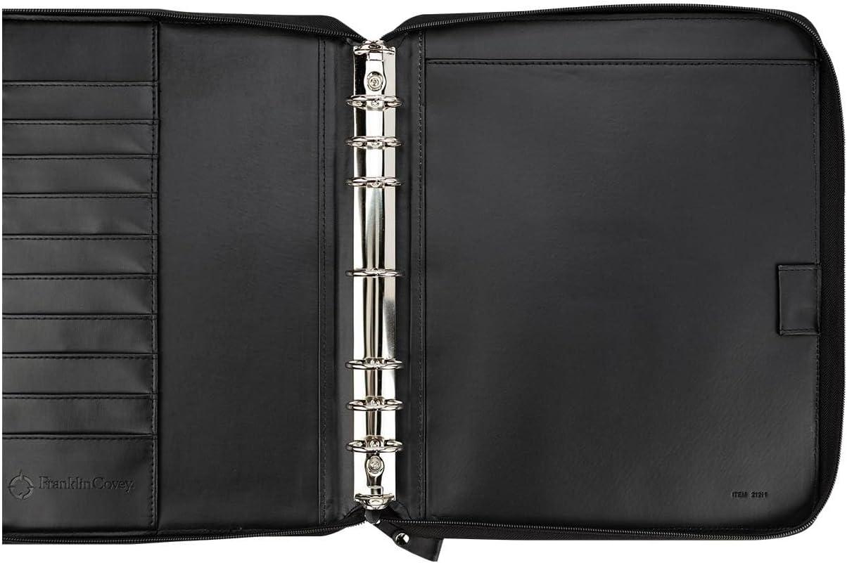 image:imageFranklinCovey FC Basics Spacemaker RingBound Binder for FranklinCovey Planners Simulated Leather Vinyl Zipper Binder Monarch BurgundyBlack