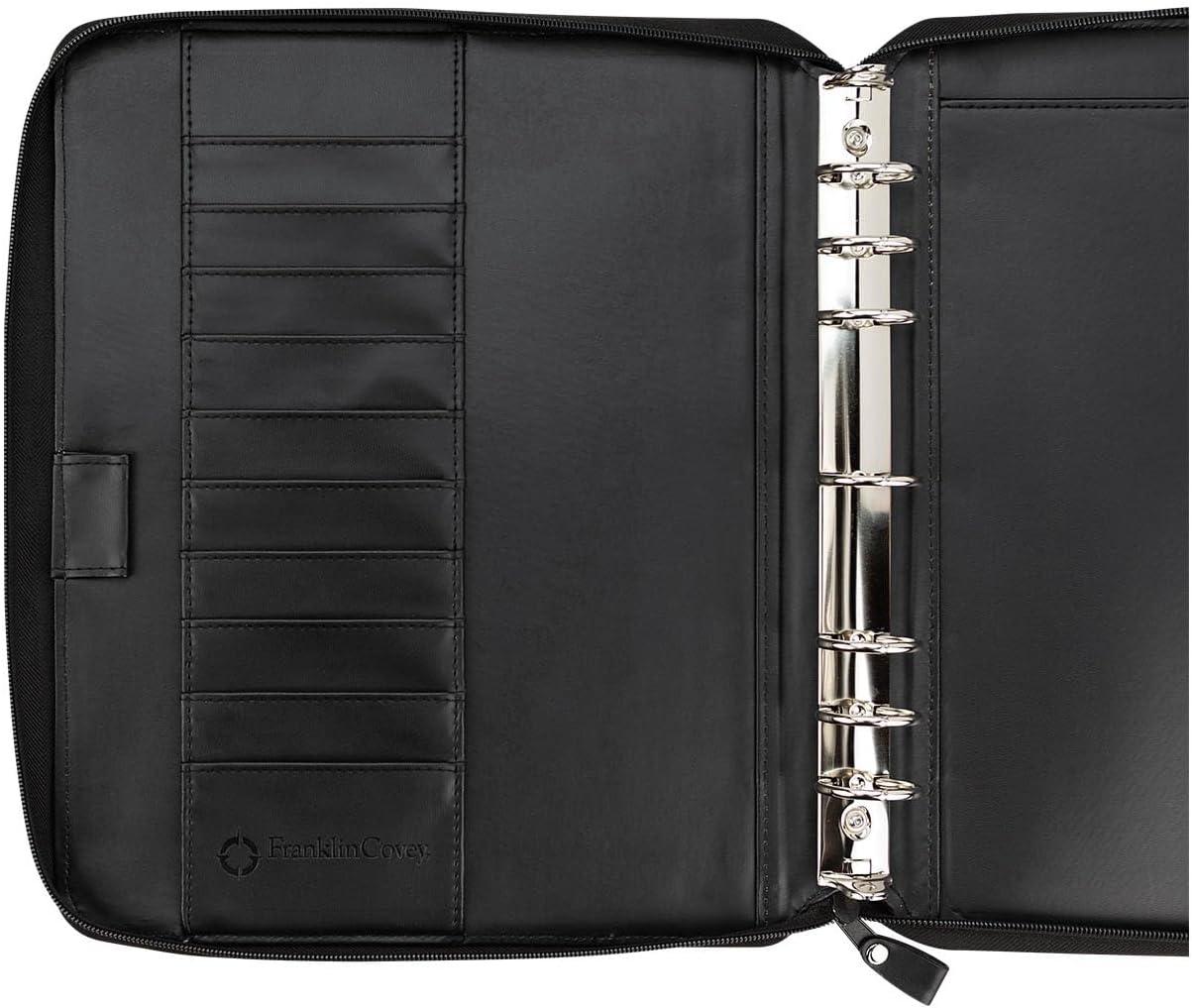 image:imageFranklinCovey FC Basics Spacemaker RingBound Binder for FranklinCovey Planners Simulated Leather Vinyl Zipper Binder Monarch BurgundyBlack