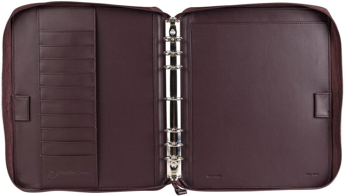 image:imageFranklinCovey FC Basics Spacemaker RingBound Binder for FranklinCovey Planners Simulated Leather Vinyl Zipper Binder Monarch BurgundyBurgundy