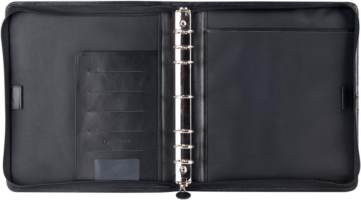image:imageFranklinCovey FC Signature RingBound Binder for FranklinCovey Planners Nappa Leather Zipper Binder Monarch BlackBlack
