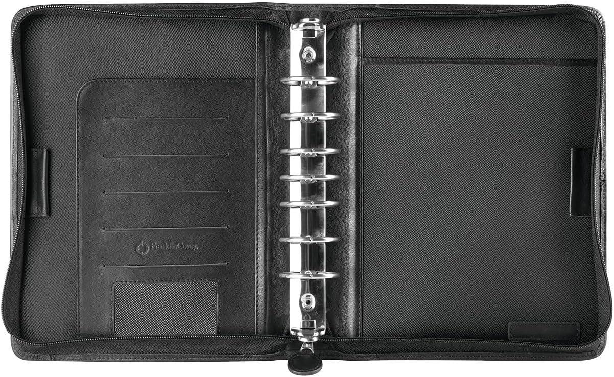 image:imageFranklinCovey FC Signature RingBound Binder for FranklinCovey Planners Nappa Leather Zipper Binder Monarch BlackBlack