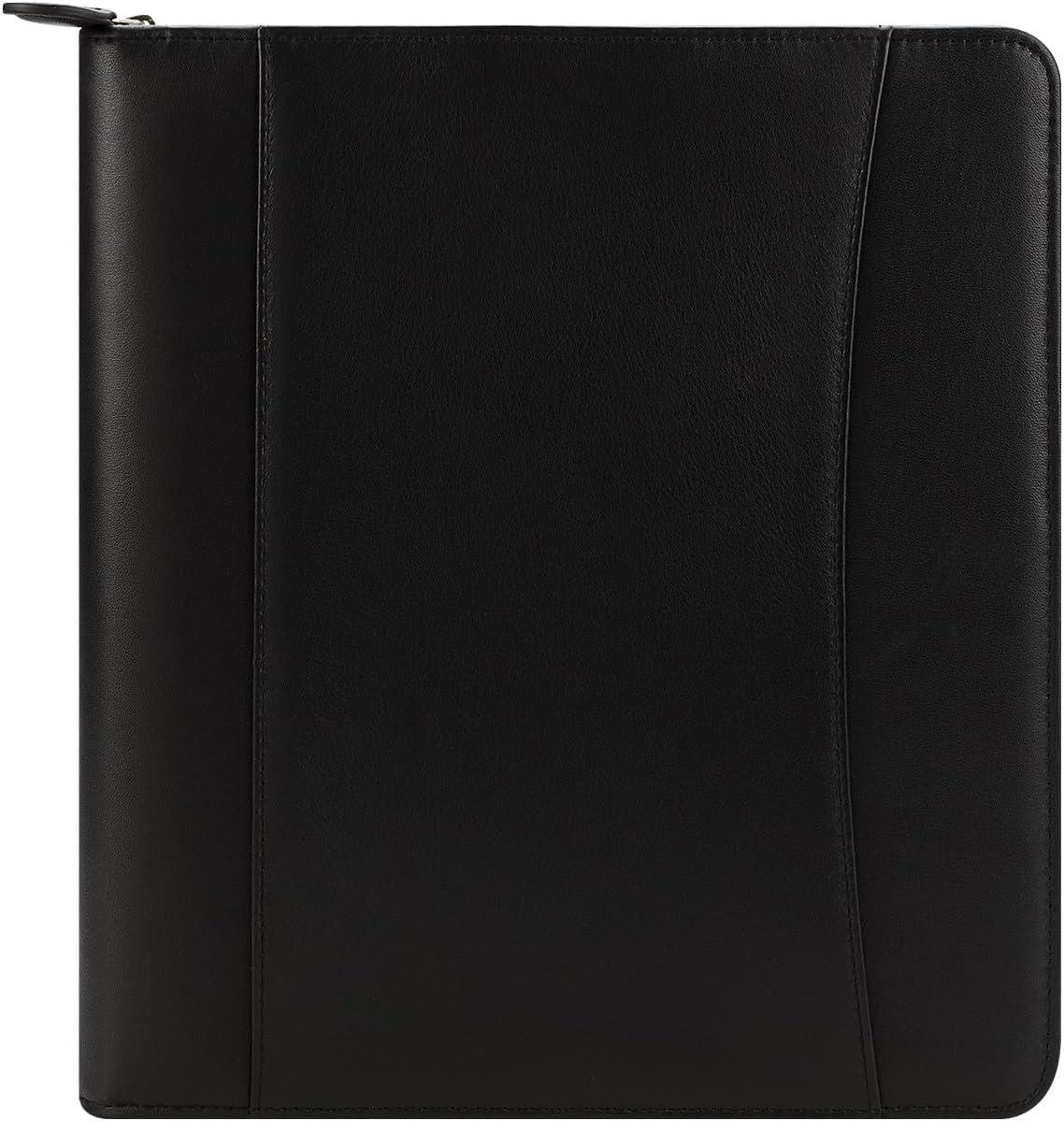 image:imageFranklinCovey FC Signature RingBound Binder for FranklinCovey Planners Nappa Leather Zipper Binder Monarch BlackBlack