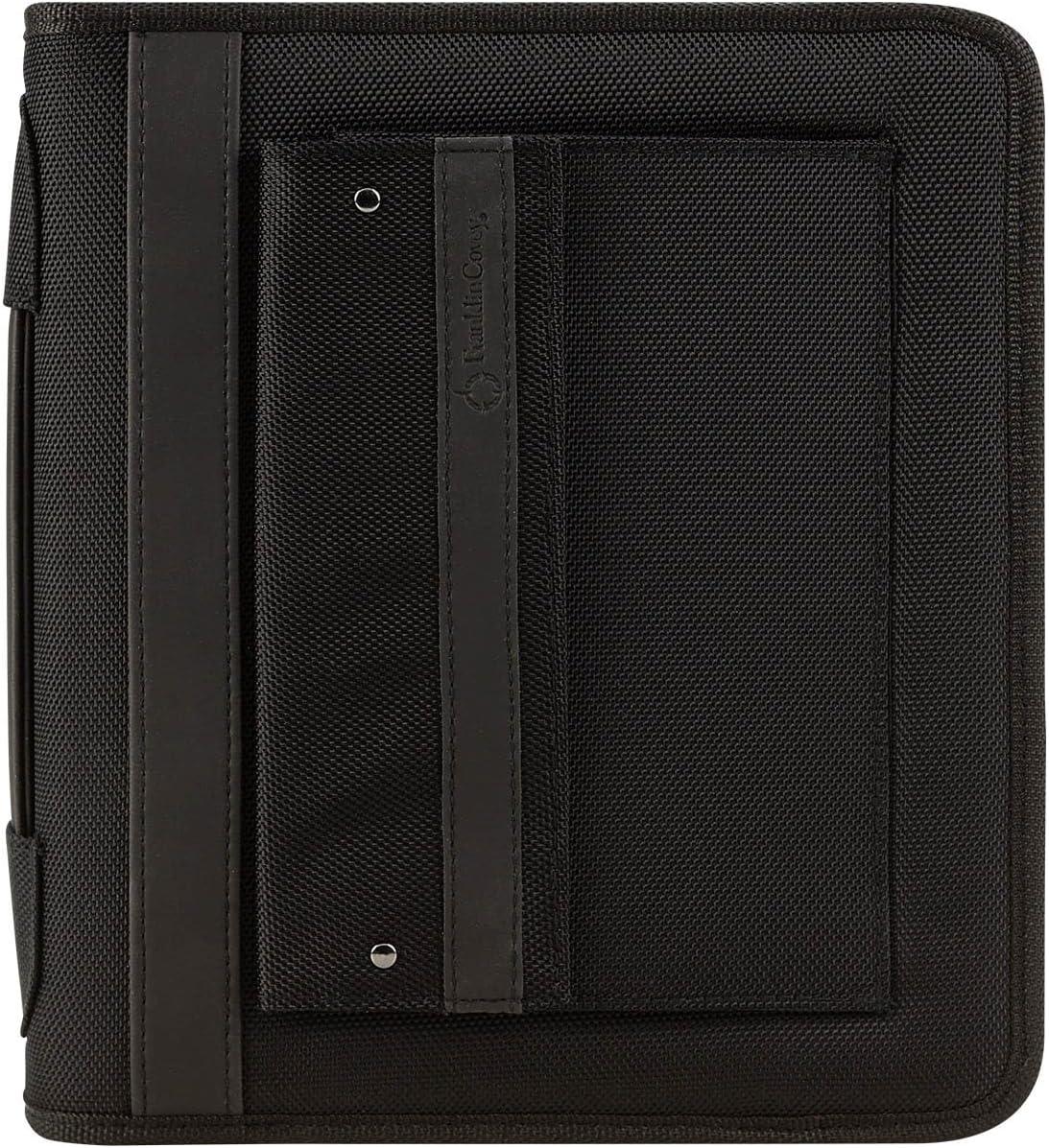 image:imageFranklinCovey Friday RingBound Binder for FranklinCovey Planners Nylon Zipper Binder with Handles Classic BlackBlack