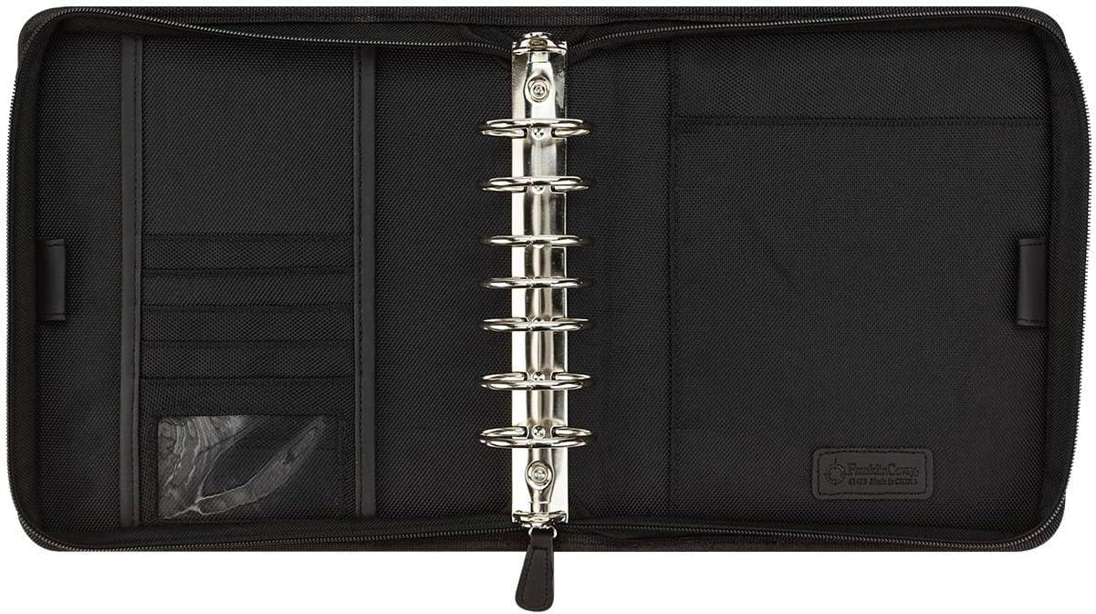 image:imageFranklinCovey Friday RingBound Binder for FranklinCovey Planners Nylon Zipper Binder with Handles Classic BlackBlack