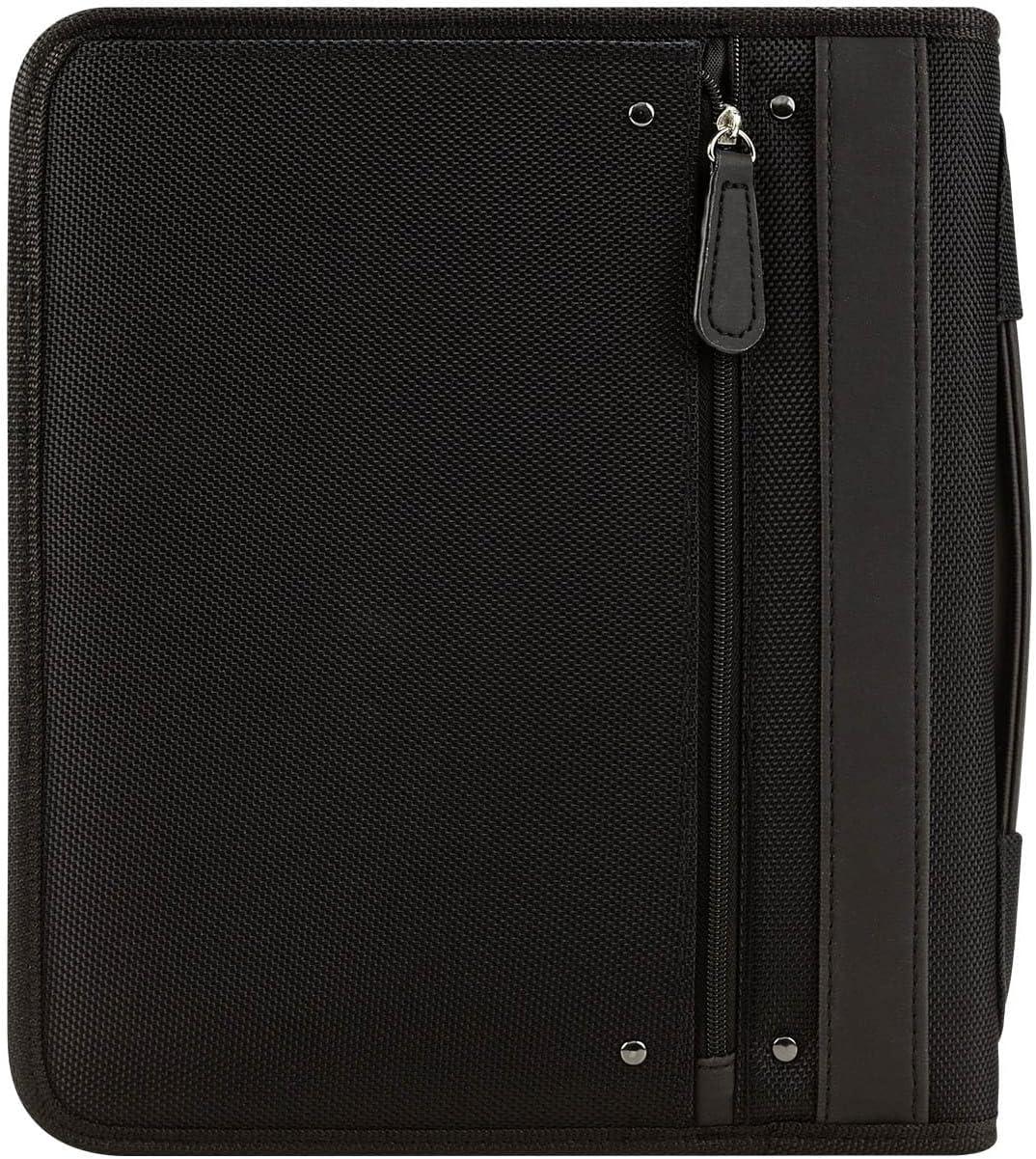 image:imageFranklinCovey Friday RingBound Binder for FranklinCovey Planners Nylon Zipper Binder with Handles Classic BlackBlack