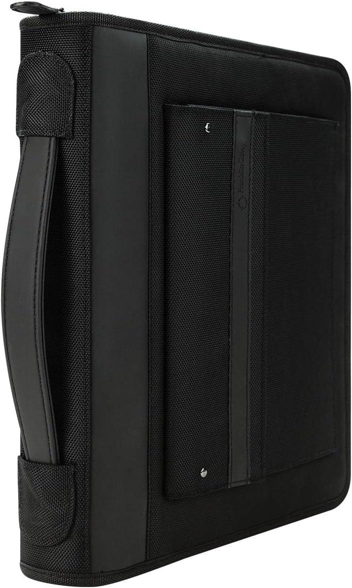 image:imageFranklinCovey Friday RingBound Binder for FranklinCovey Planners Nylon Zipper Binder with Handles Classic BlackBlack