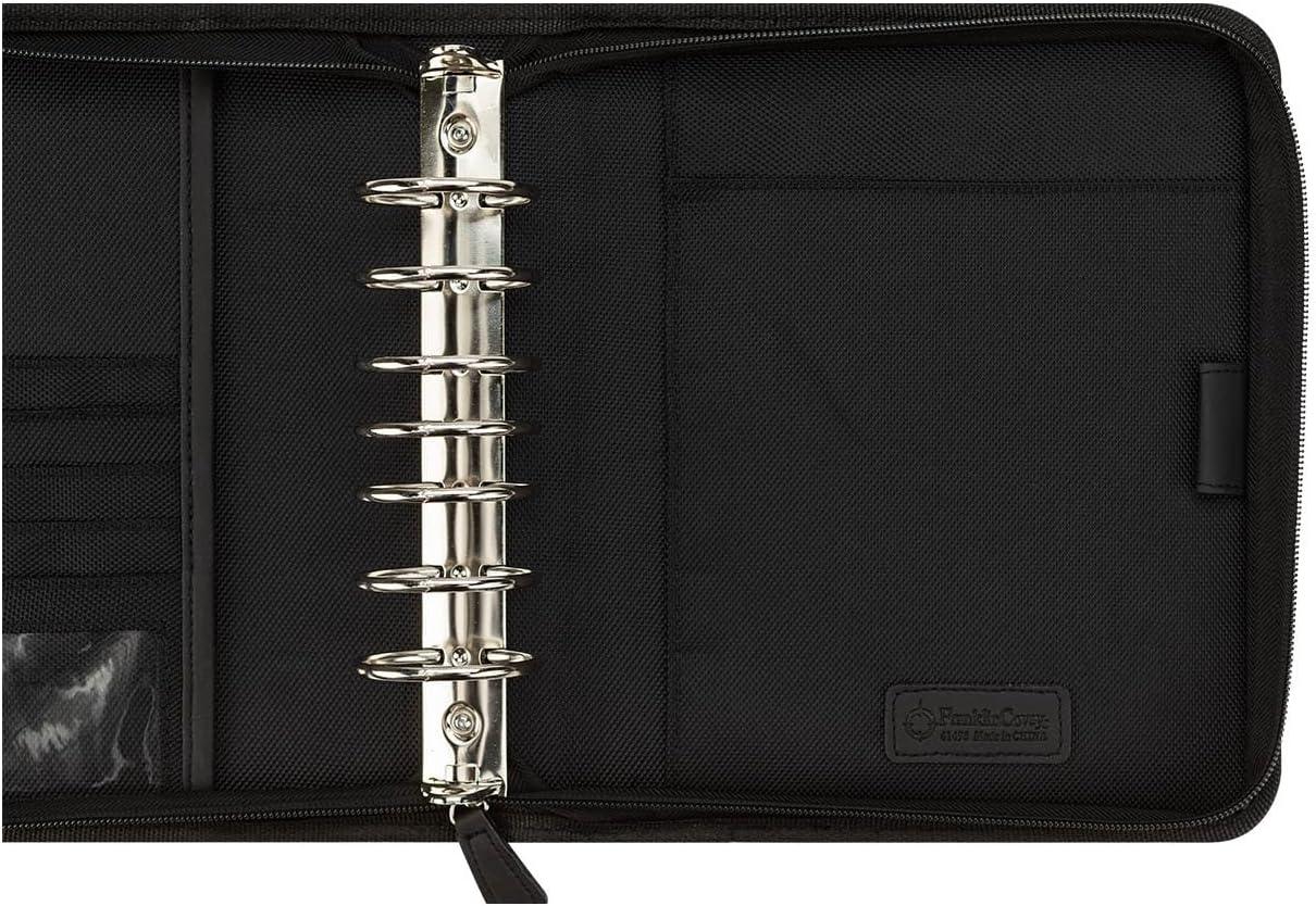 image:imageFranklinCovey Friday RingBound Binder for FranklinCovey Planners Nylon Zipper Binder with Handles Classic BlackBlack