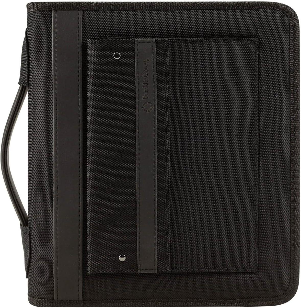 image:imageFranklinCovey Friday RingBound Binder for FranklinCovey Planners Nylon Zipper Binder with Handles Classic BlackBlack
