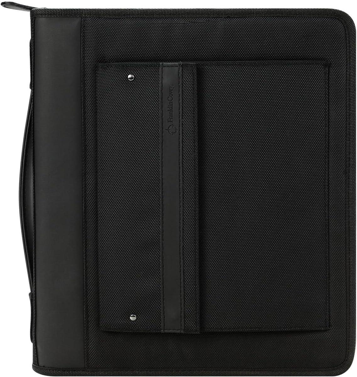 image:imageFranklinCovey Friday RingBound Binder for FranklinCovey Planners Nylon Zipper Binder with Handles Classic BlackBlack