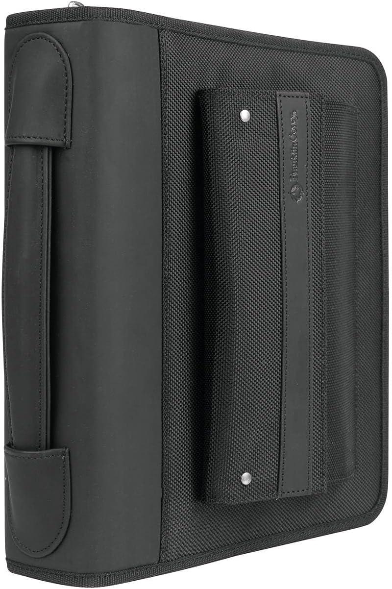 image:imageFranklinCovey Friday RingBound Binder for FranklinCovey Planners Nylon Zipper Binder with Handles Classic BlackBlack