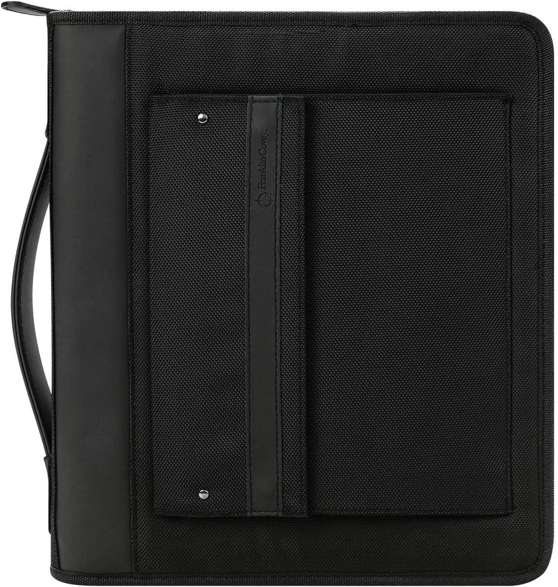 image:imageFranklinCovey Friday RingBound Binder for FranklinCovey Planners Nylon Zipper Binder with Handles Classic BlackBlack