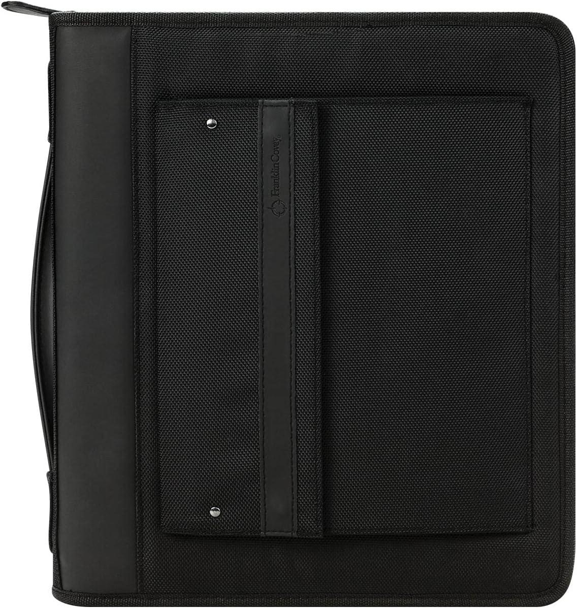 image:imageFranklinCovey Friday RingBound Binder for FranklinCovey Planners Nylon Zipper Binder with Handles Classic BlackBlack