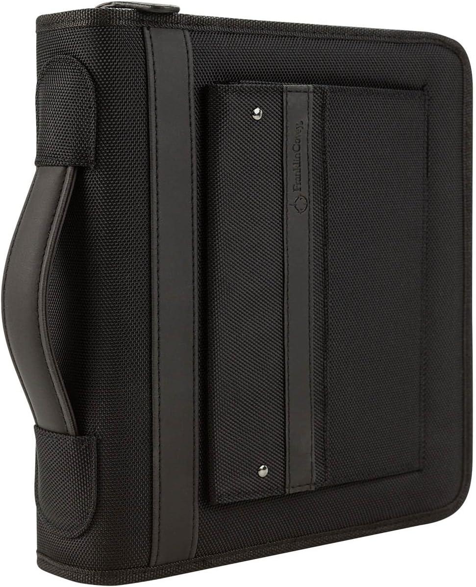 image:imageFranklinCovey Friday RingBound Binder for FranklinCovey Planners Nylon Zipper Binder with Handles Classic BlackBlack