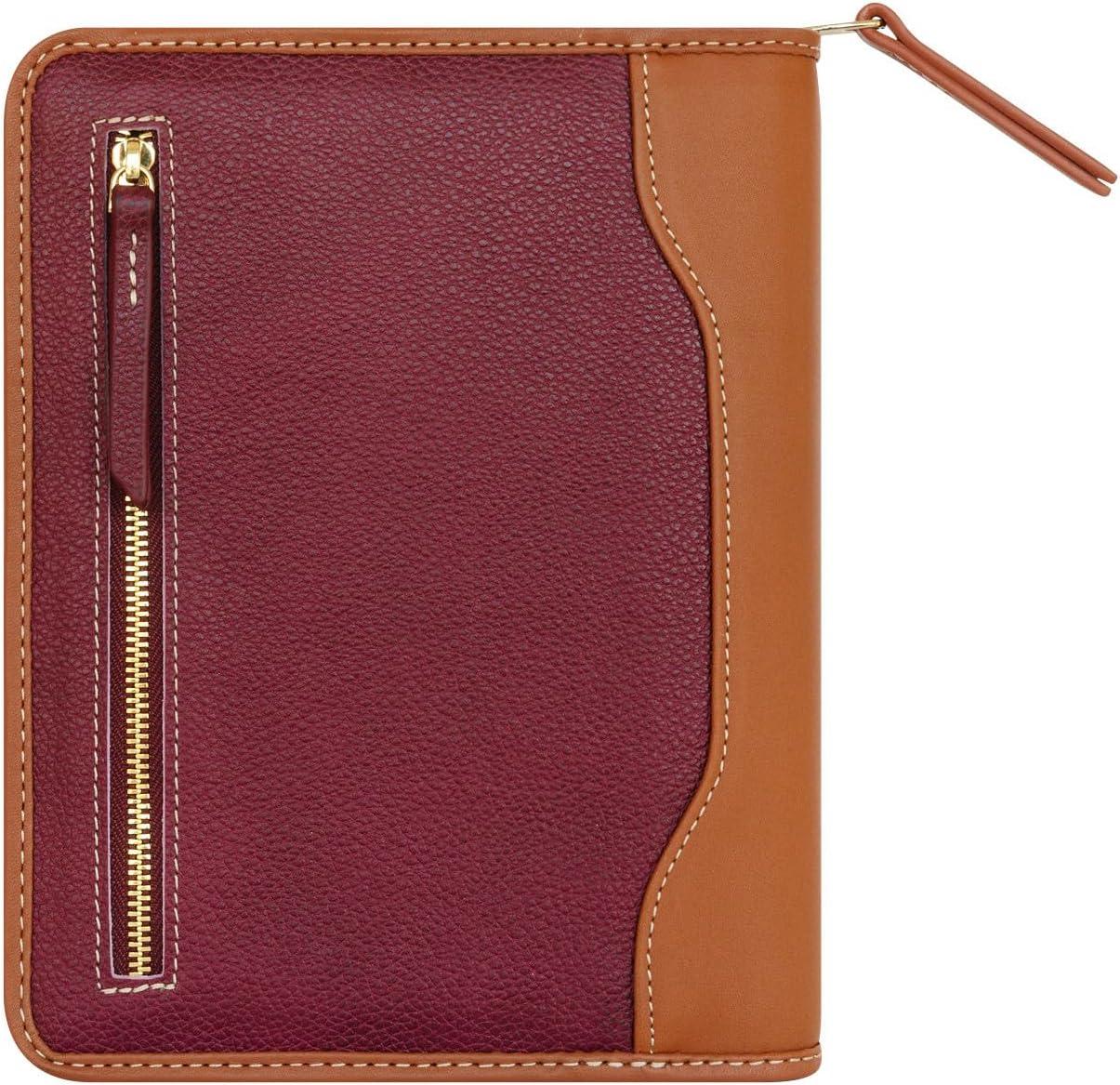 image:imageFranklinCovey Jody RingBound Binder for FranklinCovey Planners Leather Zipper Binder Pocket TealDeep Red