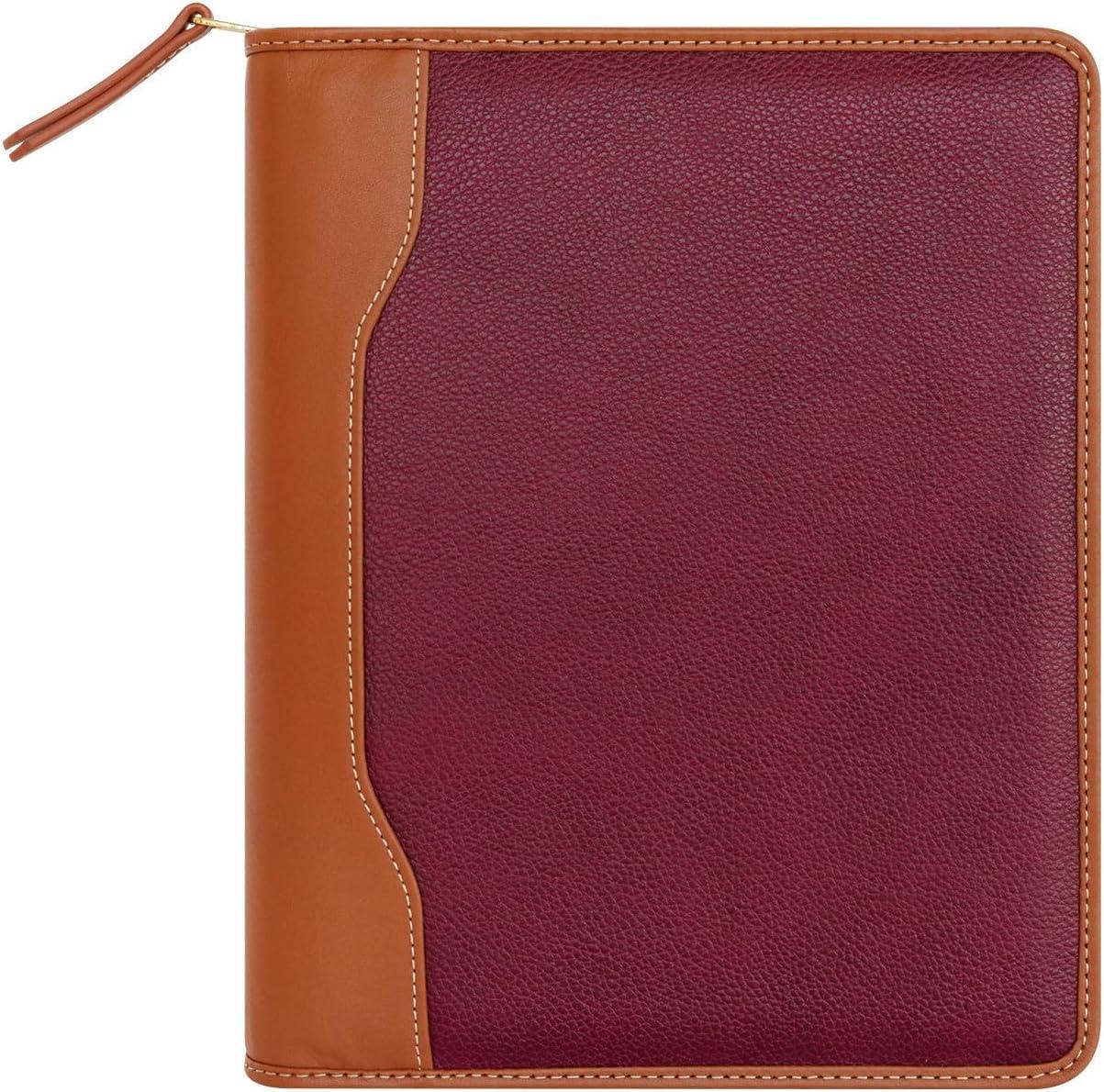 image:imageFranklinCovey Jody RingBound Binder for FranklinCovey Planners Leather Zipper Binder Pocket TealDeep Red