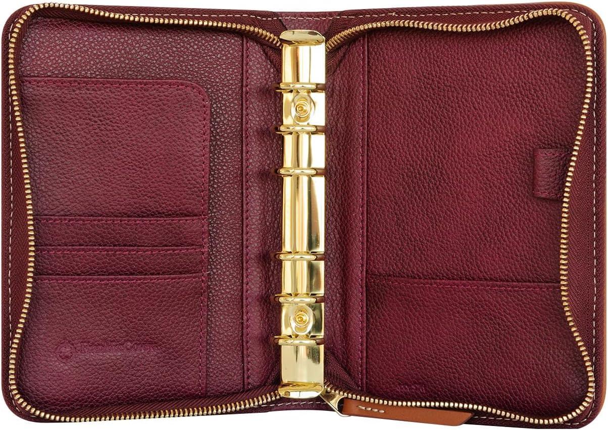 image:imageFranklinCovey Jody RingBound Binder for FranklinCovey Planners Leather Zipper Binder Pocket TealDeep Red