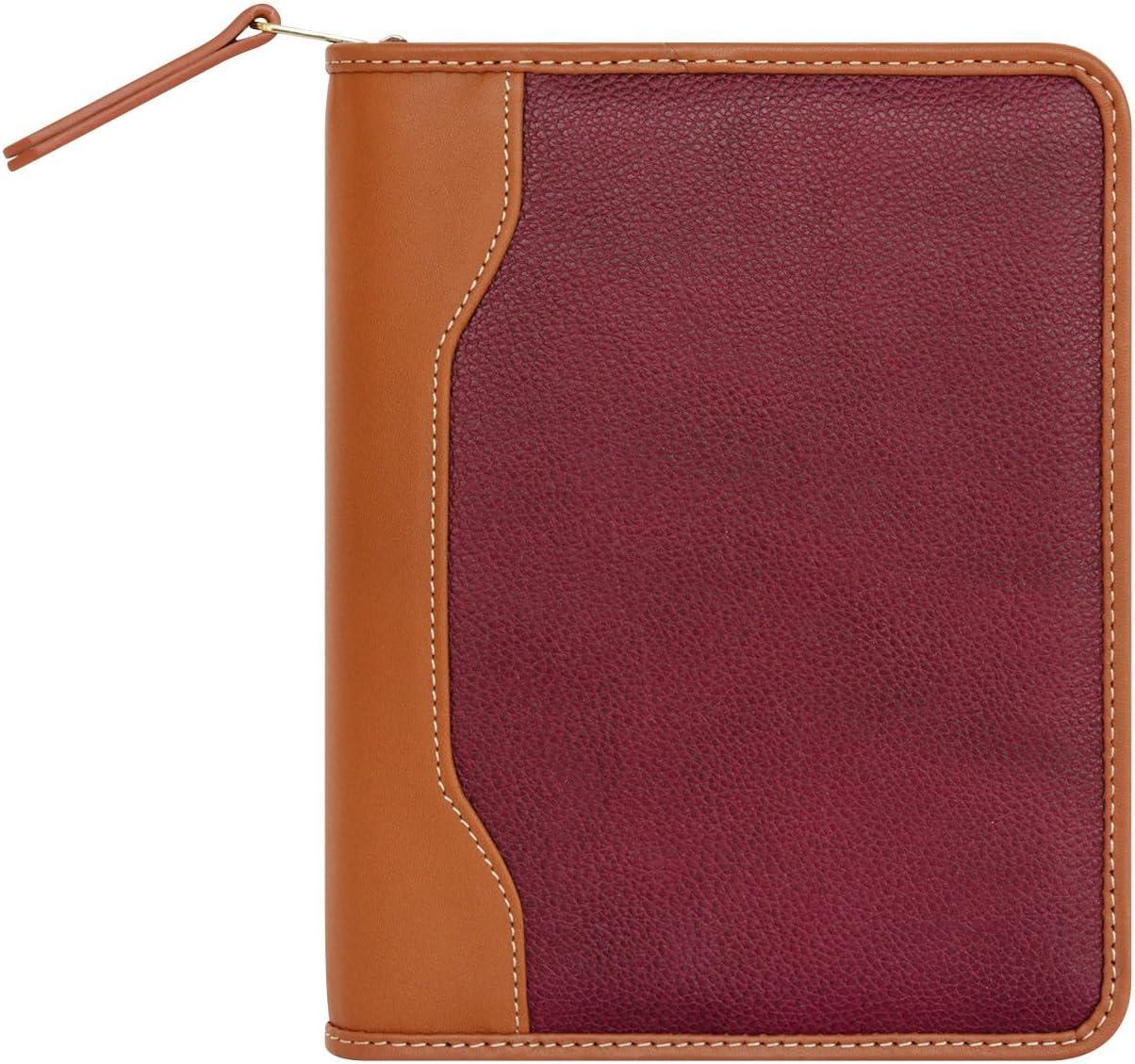 image:imageFranklinCovey Jody RingBound Binder for FranklinCovey Planners Leather Zipper Binder Pocket TealDeep Red