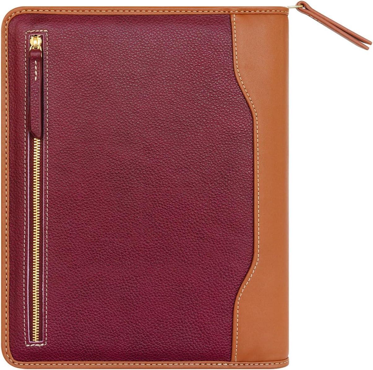 image:imageFranklinCovey Jody RingBound Binder for FranklinCovey Planners Leather Zipper Binder Pocket TealDeep Red