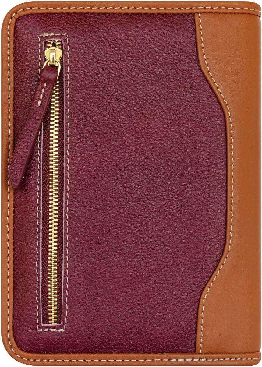 image:imageFranklinCovey Jody RingBound Binder for FranklinCovey Planners Leather Zipper Binder Pocket TealDeep Red
