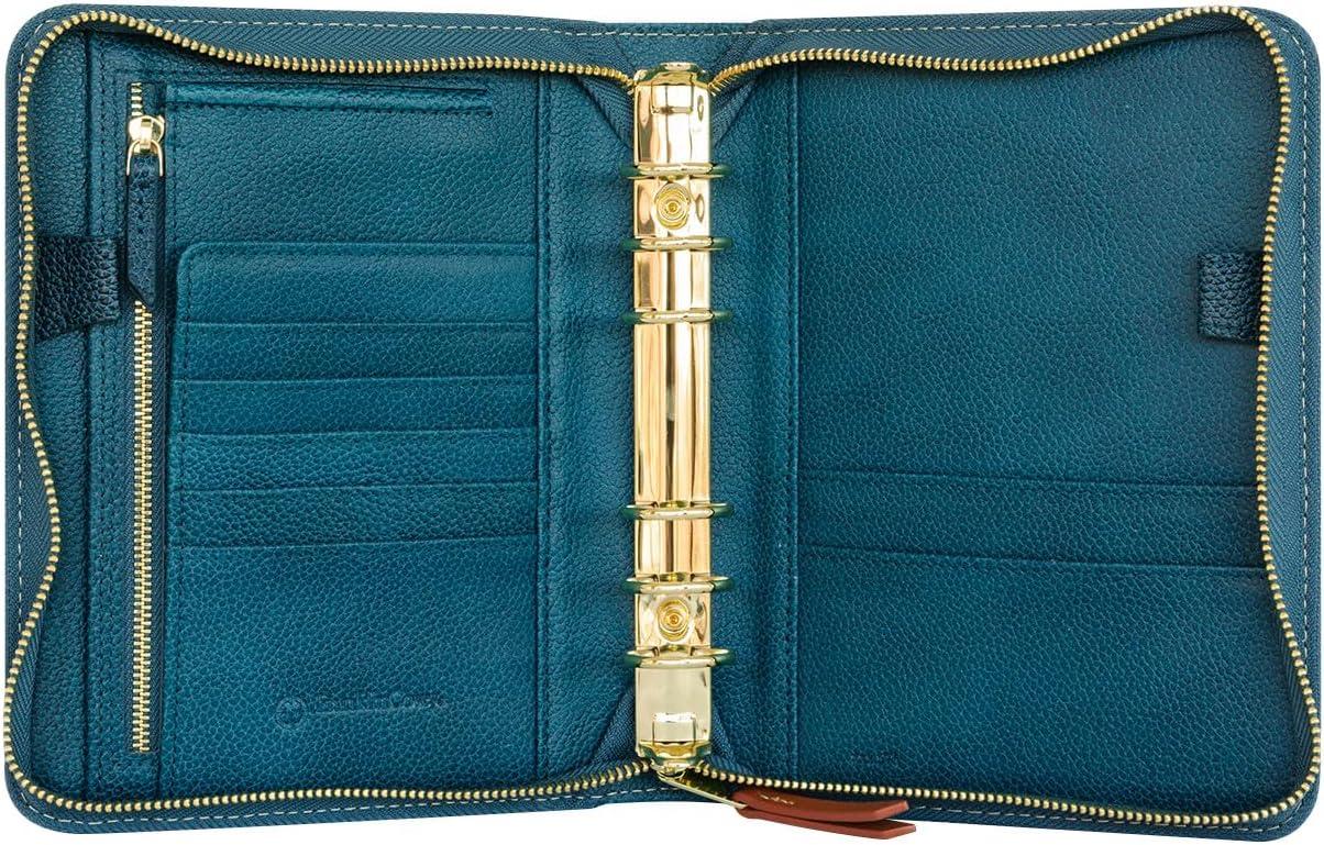 image:imageFranklinCovey Jody RingBound Binder for FranklinCovey Planners Leather Zipper Binder Pocket TealTeal
