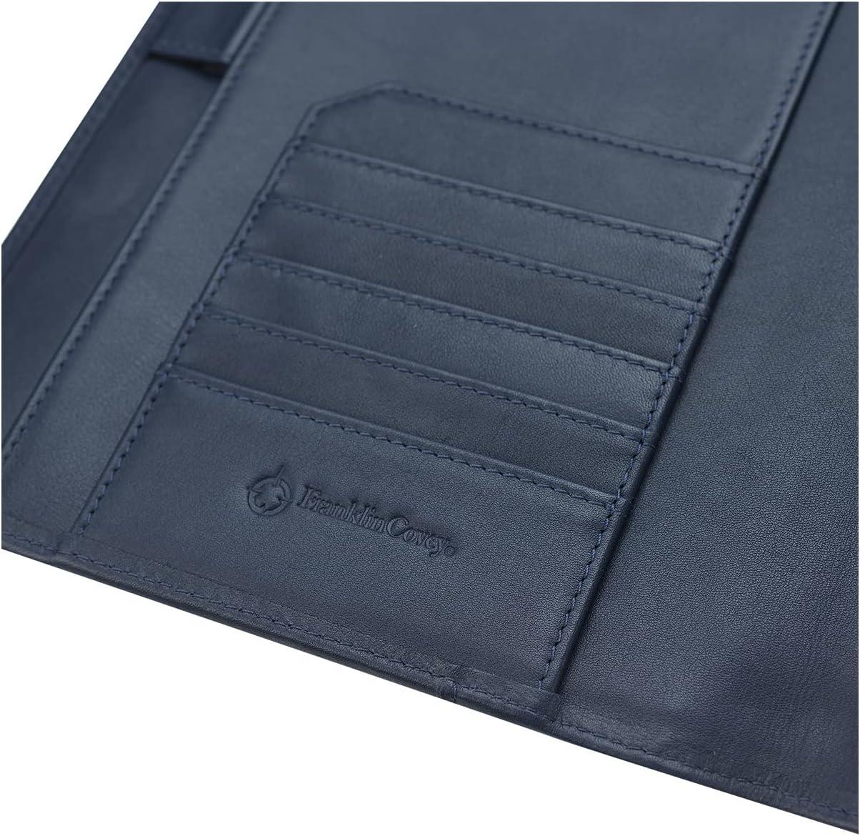 image:imageFranklinCovey Jordan Cover for WireBound FranklinCovey Planners Leather Zipper Closure Classic BlackNavy