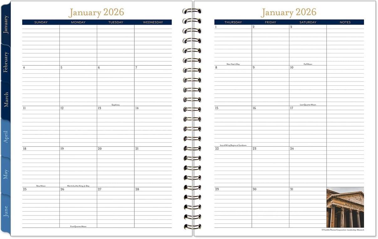 image:imageFranklinCovey Leadership Planning Notebook SixMonth WireBound Monarch Jan 2026 Jun 2026Jan 2026 Jun 2026