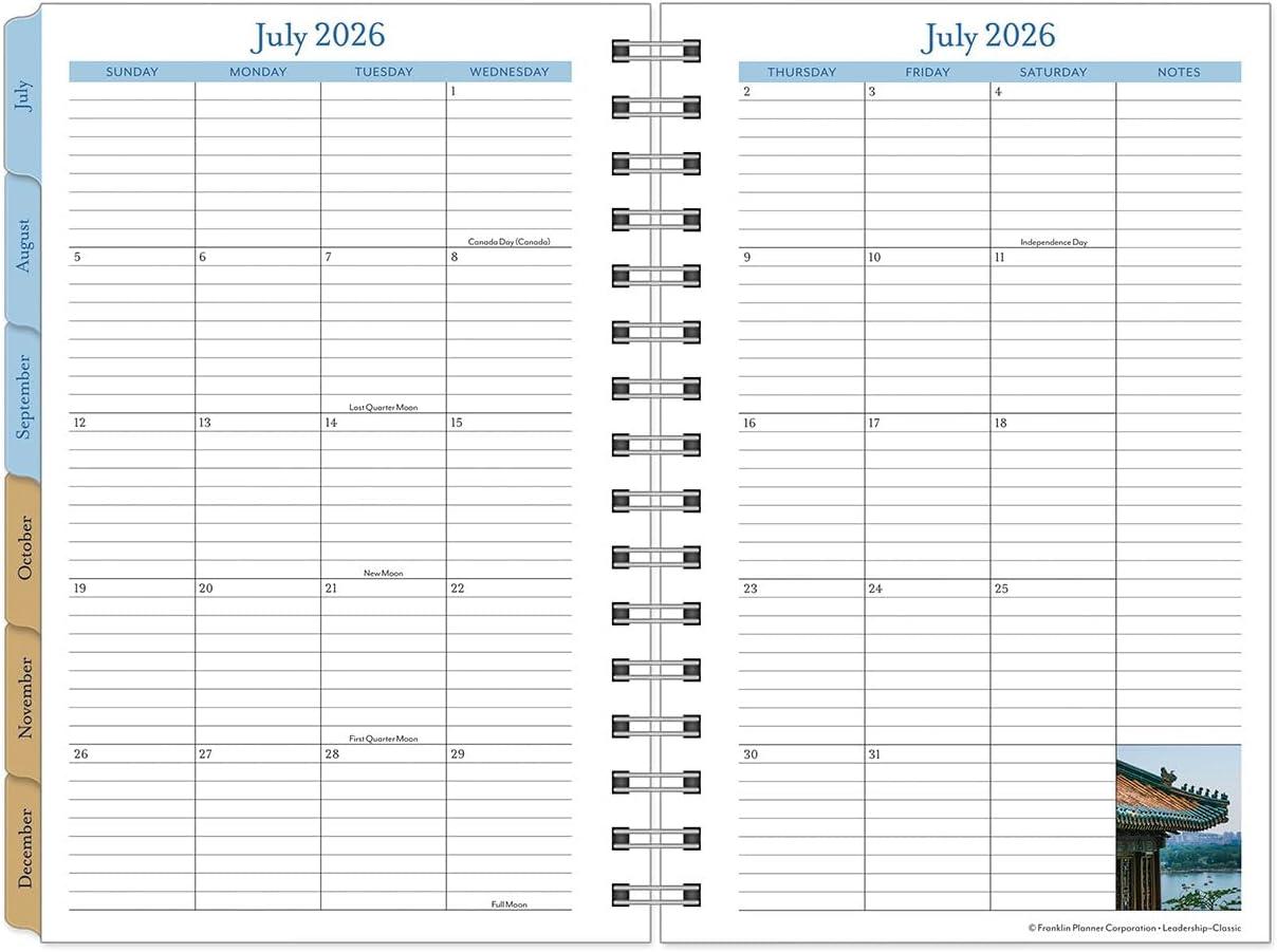 image:imageFranklinCovey Leadership Planning Notebook SixMonth WireBound Monarch Jan 2026 Jun 2026Jul 2026 Dec 2026