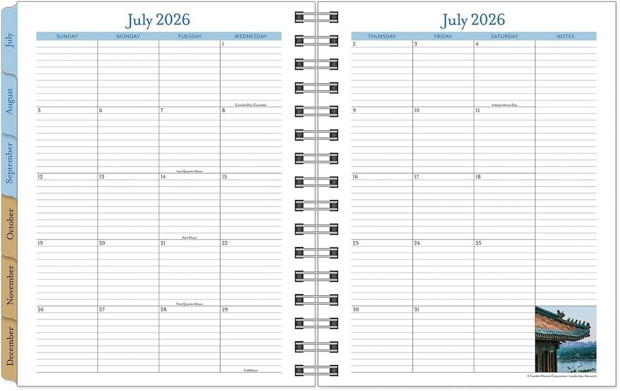 image:imageFranklinCovey Leadership Planning Notebook SixMonth WireBound Monarch Jan 2026 Jun 2026Jul 2026 Dec 2026