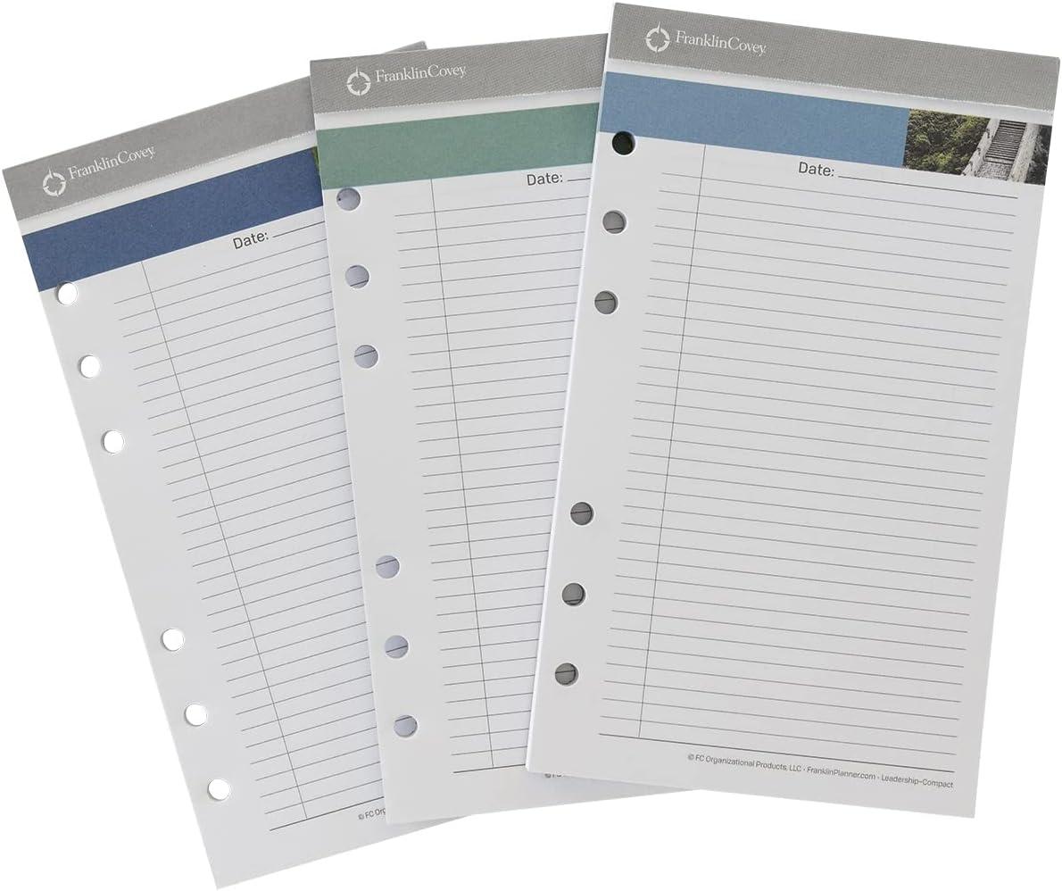 image:imageFranklinCovey Leadership Portfolio Notepads 48 Pages Per Pad Compact Set of 3Compact Size