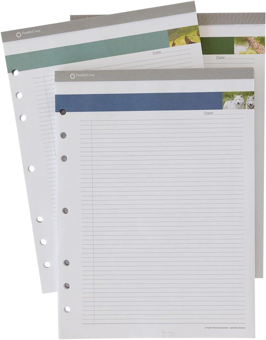 image:imageFranklinCovey Leadership Portfolio Notepads 48 Pages Per Pad Compact Set of 3Monarch Size