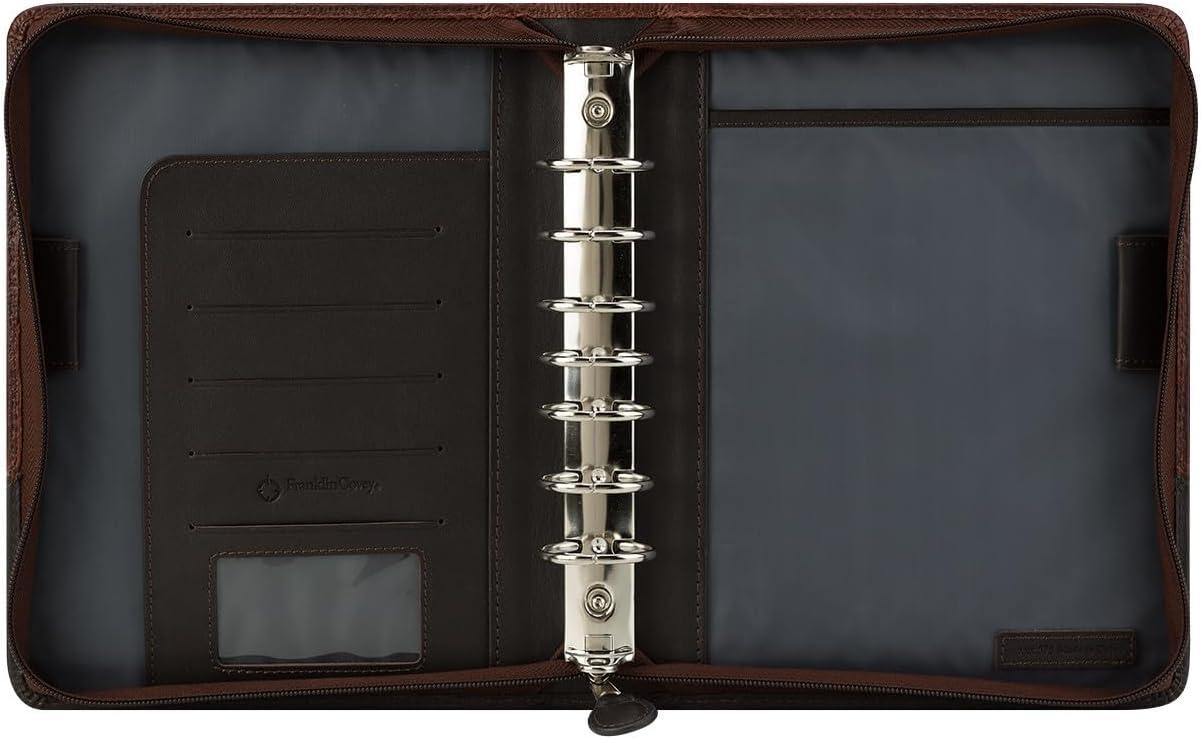 image:imageFranklinCovey Logan RingBound Binder for FranklinCovey Planners Leather Zipper Binder Classic ChocolateEspressoChocolateEspresso